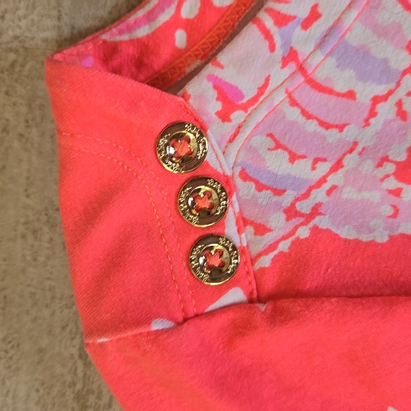 Lilly Pulitzer Multi-Colored Design Print Rayon/Spandex Blend Midi Dress - Picture 4 of 7